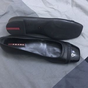 Authentic black Prada flats size 36.5/6.5 womens
